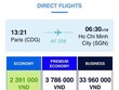 Giá khứ hồi cho một chuyến bay thẳng Paris - Tp. HCM của Air France hiển thị trên ứng dụng đặt vé trên điện thoại của hãng vào ngày 14/2. Ảnh chụp màn hình.