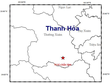Bản đồ tâm chấn động đất. Ảnh: Trung tâm báo tin động đất và cảnh báo sóng thần.