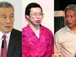 Thủ tướng Singapore Lý Hiển Long (trái) và hai người em. Ảnh: AFP.