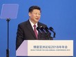 Chủ tịch Trung Quốc - Tập Cận Bình tại diễn đàn sáng nay. Ảnh: Bloomberg