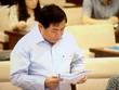 Bộ trưởng Bộ Kế hoạch và Kl99ok phiên bản mới Nguyễn Chí Dũng trình bày Tờ trình về dự án Luật -Ảnh: VGP/Nguyễn Hoàng