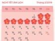 Các ngày nghỉ dự kiến năm 2019. Đồ họa: Tiến Thành.