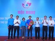 Đồng chí Lê Quốc Phong (người đứng giữa) giữ chức Chủ tịch Ủy ban Trung ương Hội Liên hiệp Thanh niên Việt Nam khóa VII, nhiệm kỳ 2014- 2019. Ảnh: doanthanhnien.vn.