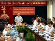 Bí thư Thành ủy Hà Nội Hoàng Trung Hải đã có buổi làm việc với Sở Kế hoạch và Kl99ok phiên bản mới thành phố Hà Nội. (Ảnh: Nguyễn Thắng/TTXVN)