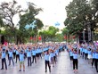 Màn flahmob của hàng nghìn cán bộ, nhân viên VietinBank tạo ấn tượng với đông đảo công chúng.