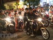 Lực lượng công an thành phố Hà Nội duy trì giữ gìn an ninh trật tự trên những tuyến phố. (Ảnh: Doãn Tấn/TTXVN).