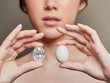 Viên kim cương đẹp không tì vết to như quả trứng.