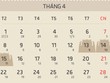 Lịch nghỉ dịp lễ Giỗ tổ. 
