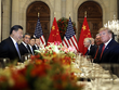 Chủ tịch Trung Quốc Tập Cận Bình và Tổng thống Mỹ Donald Trump trong cuộc gặp tại G20 năm ngoái. Ảnh: AP.