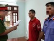Đối tượng Nguyễn Văn Sửu (một trong ba đối tượng) tại cơ quan điều tra.