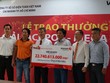 Ảnh Hiểu tại buổi giải thưởng.