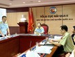 Đại diện Tổng cục Hải quan trao đổi thông tin tại cuộc họp. Ảnh:VGP.