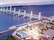Phối cảnh cống ngăn mặn trên sông Cái Lớn. Ảnh: Cửu Long.