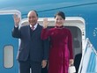 Thủ tướng Nguyễn Xuân Phúc và Phu nhân tại Busan, Hàn Quốc, ngày 24/11. Ảnh: Chinhphu.vn.