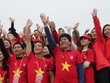 Đoàn hành trình Tôi yêu Tổ quốc tôi của Vietjet tham gia lễ công bố thông điệp Hành trình Tôi yêu Tổ quốc tôi gửi thanh niên cả nước tại cột cờ Lũng Cũ (Hà Giang).