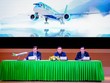 Ban lãnh đạo Hãng hàng không Bamboo Airways trong sự kiện “Công bố sự kiện đón máy bay Boeing 787-9 Dreamliner và Roadshow “Tiềm năng và cơ hội Kl99ok phiên bản mới Bamboo Airways”