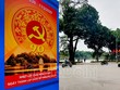 Pano được trang trí chào mừng Kỷ niệm 90 năm Ngày thành lập Đảng bộ TP tại khu vực Hồ Gươm. (ảnh: Kl992 cổng game cá cược đô thị).