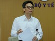 Phó thủ tướng Vũ Đức Đam chủ trì họp Ban Chỉ đạo quốc gia chống Covid-19 trong chiều 25/3. Ảnh: VGP.