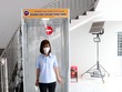 Buồng khử khuẩn toàn thân tự động tại Trường Cao đẳng Kiên Giang. (Ảnh: Lê Huy Hải/TTXVN).