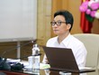 Phó Thủ tướng Vũ Đức Đam chủ trì cuộc họp sáng 22/4 của Ban Chỉ đạo quốc gia phòng, chống dịch bệnh COVID-19. Ảnh: VGP.