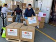 Hàng viện trợ y tế của Trung Quốc tại Italia (Ảnh: Thời báo Hoàn cầu).