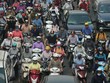 Dòng phương tiện ùn tắc trên đường Nguyễn Trãi, Hà Nội. 