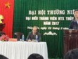 Chủ tịch UBND P. Thủy Biều, TP.Huế (tỉnh Thừa Thiên - Huế) ông Hoàng Thăng Long phát biểu tại Đại hội thường niên đại biểu thành viên HTX Thủy Biều. (Ảnh: UBND P.Thủy Biều).