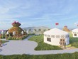 Một góc của dự án điểm du lịch bên cạnh “thảo nguyên” pin mặt trời của nhà máy điện NLMT Sao Mai.