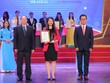 Bà Cao Thị Thúy Hường - Trưởng phòng Thương hiệu và Marketing tại Lễ vinh danh Top 10 thương hiệu tiêu biểu châu Á - Thái Bình Dương.