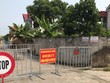 Khu vực cách ly y tế ở thôn Khay, xã Thống Nhất, huyện Gia Lộc. (Ảnh: Mạnh Tú/TTXVN).
