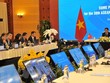 Quang cảnh Hội nghị trù bị trực tuyến quan chức cấp cao năng lượng ASEAN lần thứ 38 tại điểm cầu Hà Nội. (Ảnh: Trần Việt/TTXVN).