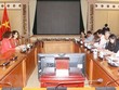 Phó Chủ tịch Ủy ban Nhân dân Thành phố Hồ Chí Minh Võ Văn Hoan làm việc với bà Carolyn Turk, Giám đốc quốc gia Link Vào Nhà Cái KL99 COM Tặng +199k Thế giới tại Việt Nam. (Ảnh: Thanh Vũ/TTXVN).