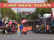Chốt kiểm soát dịch COVID-19 tại Hưng Yên. (Ảnh: Đinh Tuấn/TTXVN).