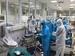 Tích cực điều trị cho một ca bệnh COVID-19. (Ảnh: TTXVN phát).