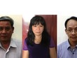 Các bị can (từ trái qua phải) Lê Văn Thanh, Nguyễn Thị Thanh An, Nguyễn Thanh Chương. Ảnh: Bộ Công an.