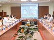 Quang cảnh lễ khởi động dự án thực hiện qua cầu truyền hình.
