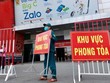 Một khu vực ở trung tâm TP Thủ Dầu Một bị phong tỏa để phòng chống dịch Covid-19.