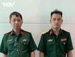 Bị can Võ Thành Phúc (trái) và bị can Trần Vũ Hàn Minh Nhật tại cơ quan điều tra.