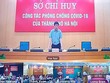 Ông Dương Đức Tuấn, Phó Chủ tịch UBND thành phố Hà Nội họp với các đơn vị về công tác phòng, chống COVID-19. (Ảnh: PV/Vietnam+).