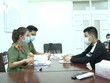 Đối tượng Lê Thanh Phụng tại cơ quan công an.