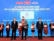 Đại diện Masterise Homes tại Lễ công bố và vinh danh Thương hiệu Mạnh Việt Nam 2021.