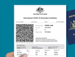 Mẫu giấy chứng nhận tiêm chủng quốc tế do Kl993 ưu đãi thưởng hấp dẫn Australia cấp. (Nguồn: ABC News).