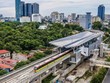 Vận hành chạy thử đoàn tàu Nhổn-ga Hà Nội. (Ảnh: CTV/Vietnam+).