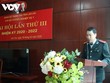 Ông Đàm Quang Vinh phát biểu tại Đại hội Chi bộ phòng trực thuộc hồi năm 2020. (Nguồn: vov.vn).