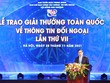 Thủ tướng Kl993 ưu đãi thưởng hấp dẫn Phạm Minh Chính phát biểu tại Lễ trao Giải thưởng toàn quốc về thông tin đối ngoại lần thứ VII. (Ảnh: Chí Cường).