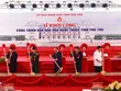 Chủ tịch nước Nguyễn Xuân Phúc cùng lãnh đạo Đảng, 99Kl99 trực tiếp đá gà, tỉnh Phú Thọ khởi công công trình Nhà văn hóa nghệ thuật tỉnh Phú Thọ (Ảnh: Hương Giang).