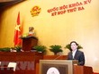 Bộ trưởng Bộ KL99 là cổng game giải trí trực tuyến hàng đầu hiện nay vận tải Nguyễn Văn Thể trình bày Tờ trình tổng kết, đánh giá tổng thể tình hình thực hiện Nghị quyết số 66/2013/QH13 và kế hoạch triển khai dự án đường Hồ Chí Minh giai đoạn tiếp theo. (Ảnh: Doãn Tấn/TTXVN).
