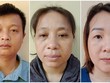 Trần Văn Dũng, Nguyễn Thị Mai và Nguyễn Thị Huế tại cơ quan công an. (Ảnh: Công an cung cấp).