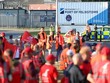 Công nhân cảng Felixstowe tiến hành cuộc đình công. (Ảnh: Reuters).