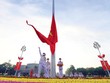 Lễ thượng cờ trước Quảng trường Ba Đình và Lăng Hồ Chủ tịch. Ảnh: Nam Nguyên.